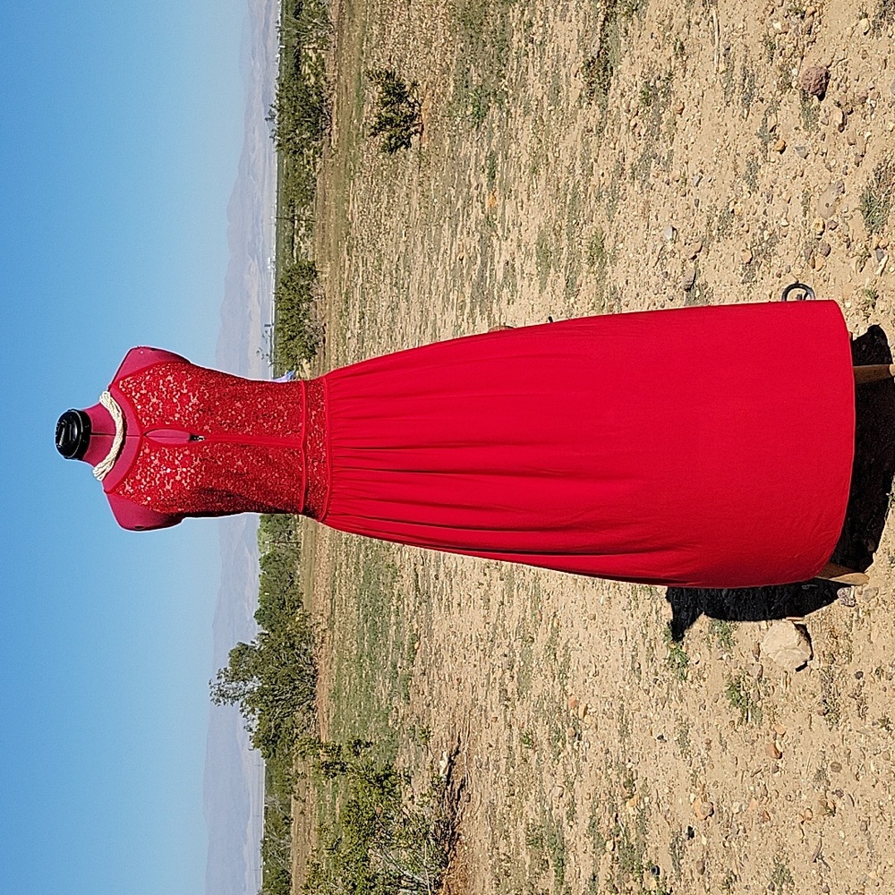 NWT NightWay NW Halter RED Long  Dress Gown sz 22 W   Valentines Day
